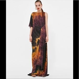 Zara tie dye maxi dress